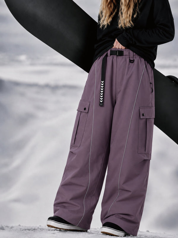 Wild Motion Damen-Snowboardhose mit reflektierenden Cargotaschen und extra weitem Schnitt