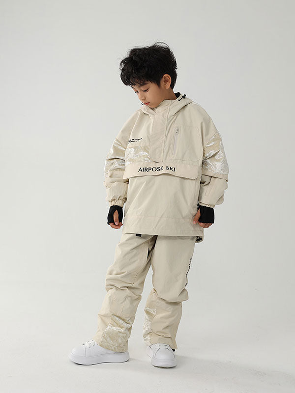 Air Pose Kinder-Cargo-Schneejacke und -hose mit Blumenmuster