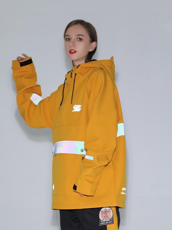 Gsou Snow Unisex reflektierende Mountain Mission Anorak-Schneejacke für Herren