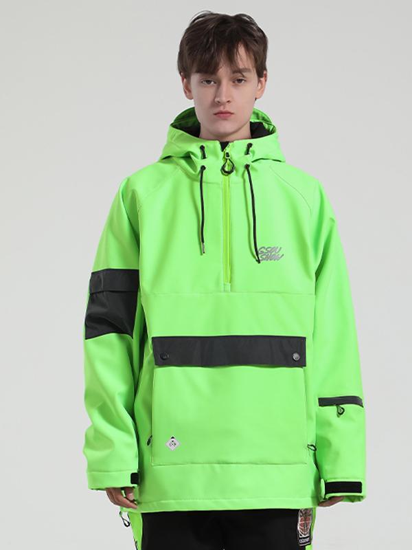 Gsou Snow Unisex reflektierende Mountain Mission Anorak-Schneejacke für Herren