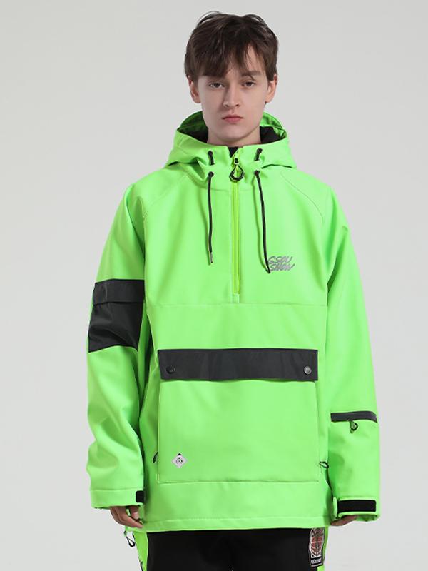 Gsou Snow Unisex reflektierende Mountain Mission Anorak-Schneejacke für Damen und Herren