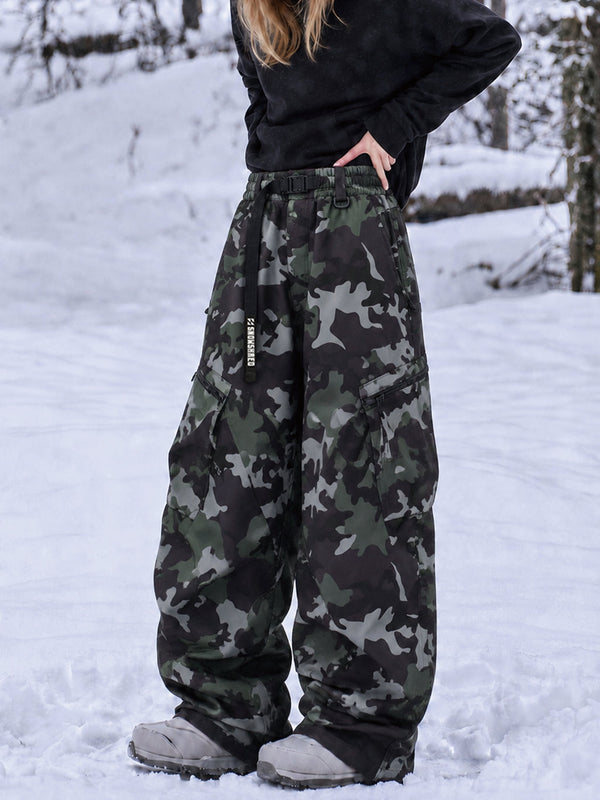 TerrainFlex Freestyle Oversized Cargo Snowboardhose für Damen – Crew Edition