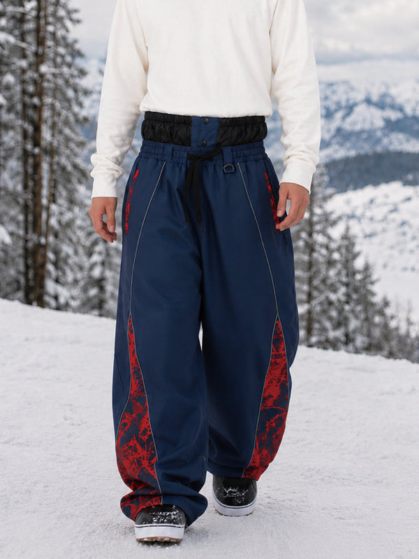 Hyper Flux Jogger Baggy-Schneehose für Herren mit farbigem Graffiti-Einsatz und reflektierenden Linien