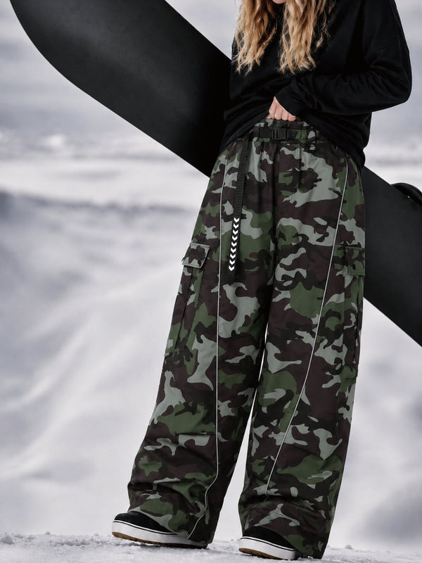Wild Motion Damen-Snowboardhose mit reflektierenden Cargotaschen und extra weitem Schnitt