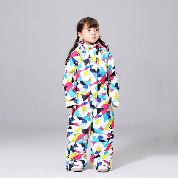 Mädchen Einteiler-Wintermode Skianzüge Winter Jumpsuit Schneeanzüge.