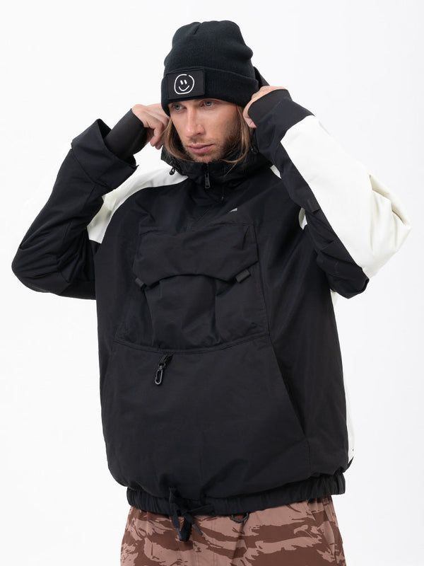 Herren Mountain Freestyle Cargo Pocket Pullover Bomber Snowboardjacke