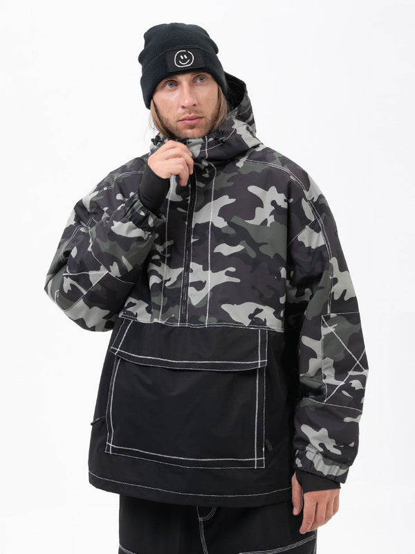 Men's All Season Mountain Vibe Streetstorm Pullover Camo Snowboard Jacket