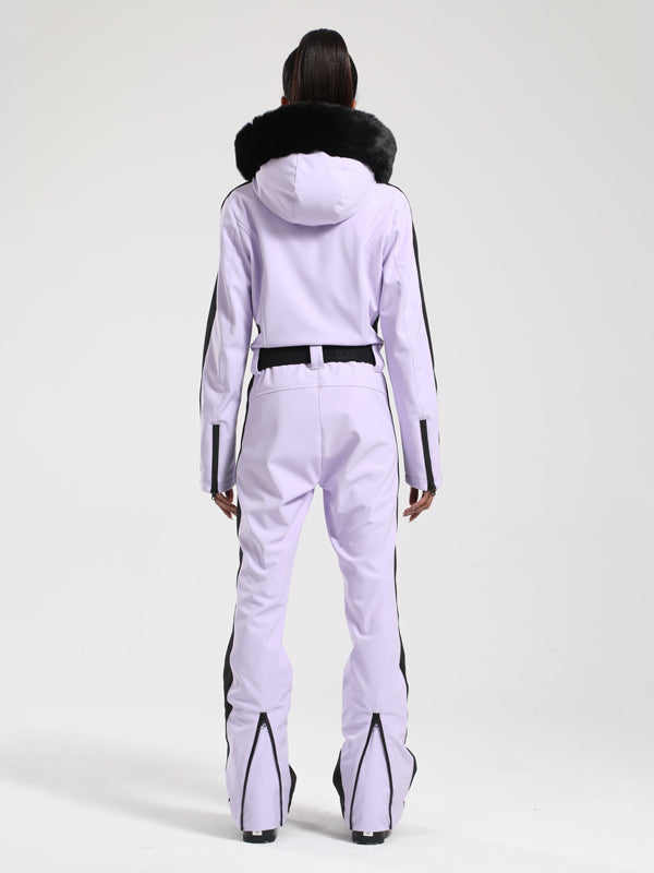 Gsou Snow Classic Damen-Skianzug Dawn mit Kunstpelzbesatz, einteilig