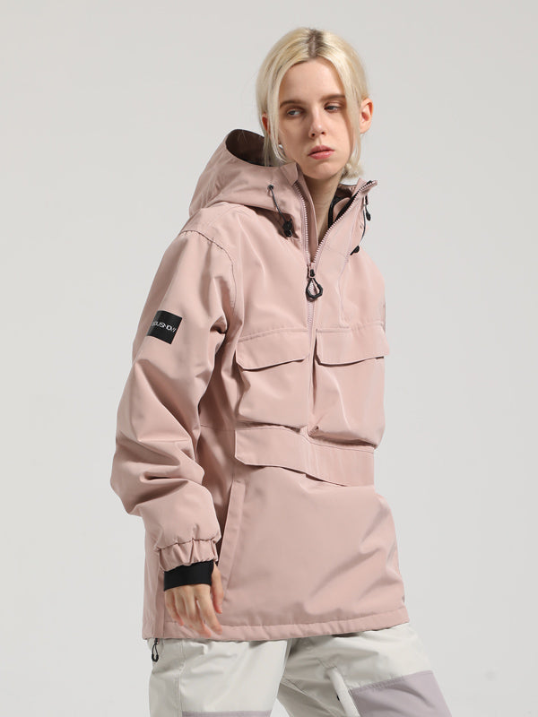 Gsou Snow Winter Action Anorak Cargo Snowboardjacke für Damen