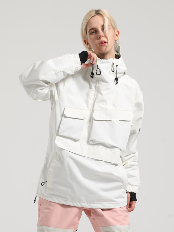 Gsou Snow Winter Action Anorak Cargo Snowboardjacke für Damen