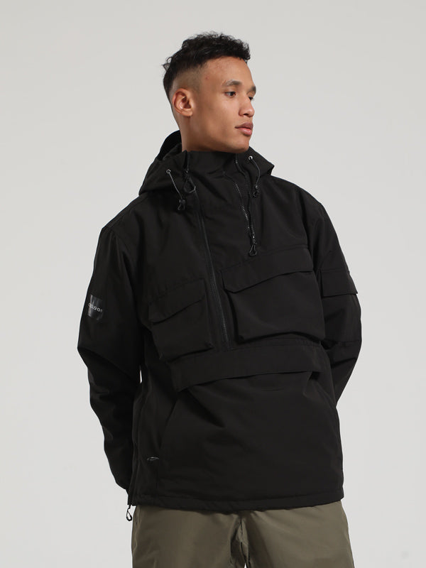 Gsou Snow Winter Action Cargo Anorak Snowboardjacke für Herren