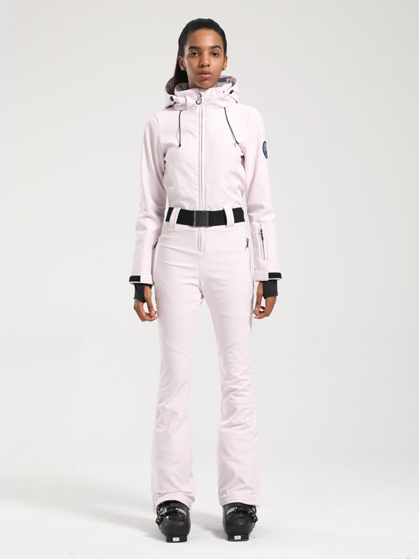 Gsou Snow Classic Damen-Skianzug mit Gürtel und ausgestelltem Bein