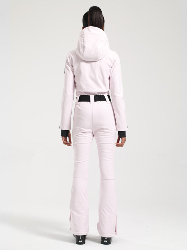 Gsou Snow Classic Damen-Skianzug mit Gürtel und ausgestelltem Bein