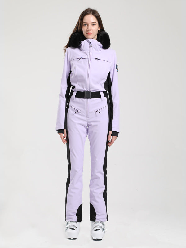 Gsou Snow Classic Damen-Skianzug „Dawn“ mit Kunstpelzbesatz