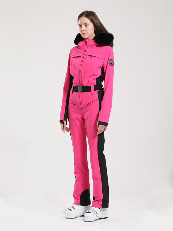 Gsou Snow Classic Damen-Skianzug „Dawn“ mit Kunstpelzbesatz