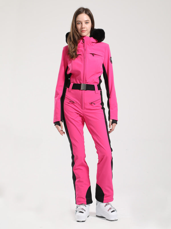 Gsou Snow Classic Damen-Skianzug „Dawn“ mit Kunstpelzbesatz