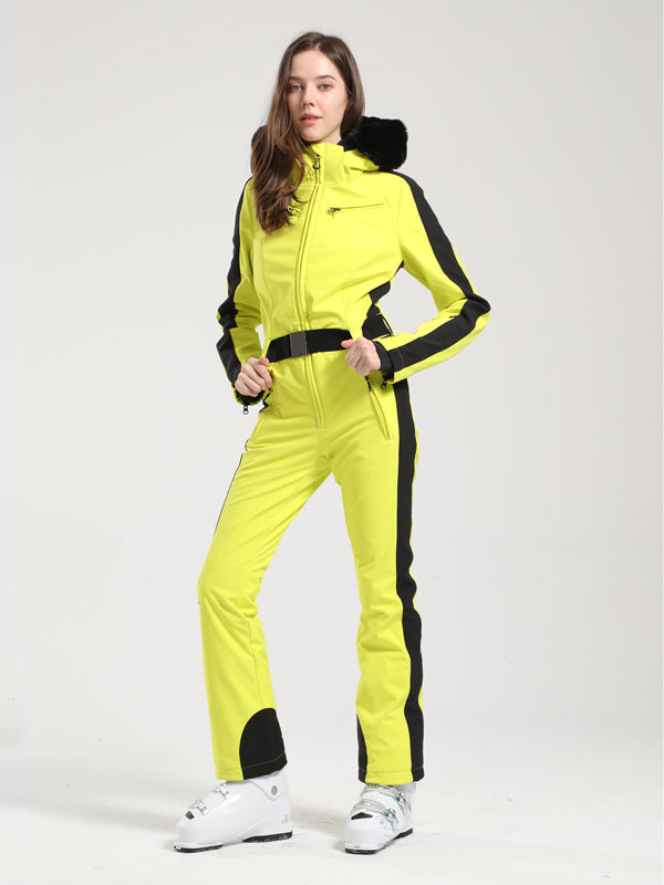 Gsou Snow Classic Damen-Skianzug „Dawn“ mit Kunstpelzbesatz