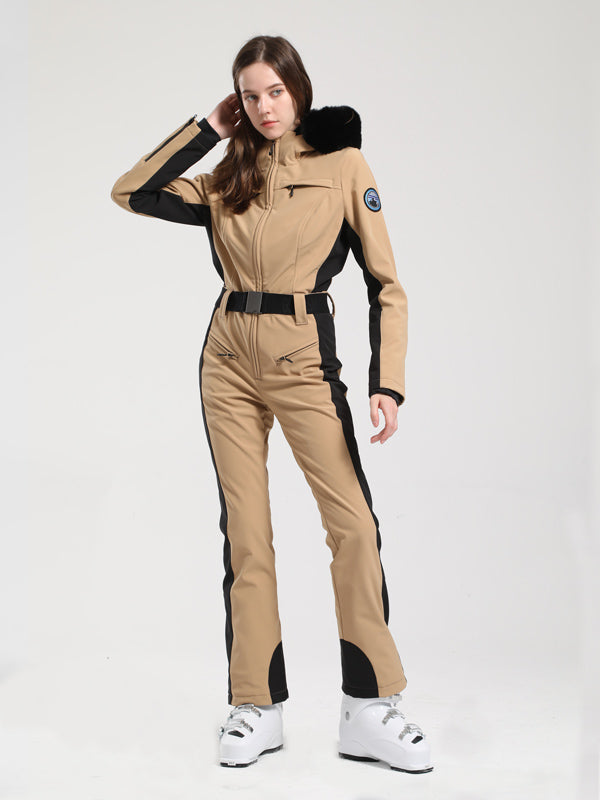 Gsou Snow Classic Damen-Skianzug „Dawn“ mit Kunstpelzbesatz