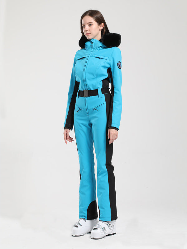 Gsou Snow Classic Damen-Skianzug „Dawn“ mit Kunstpelzbesatz