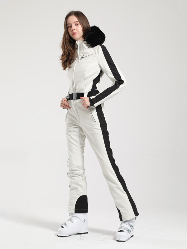 Gsou Snow Classic Damen-Skianzug „Dawn“ mit Kunstpelzbesatz