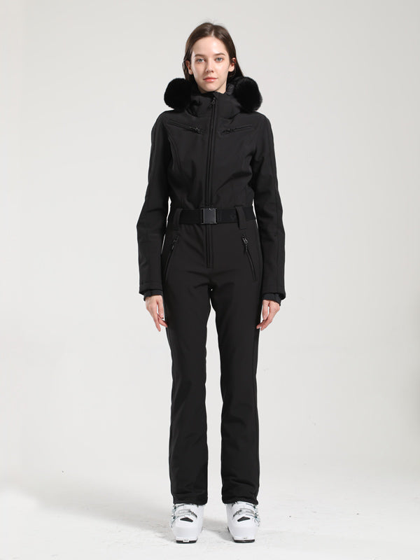Gsou Snow Classic Damen-Skianzug „Dawn“ mit Kunstpelzbesatz