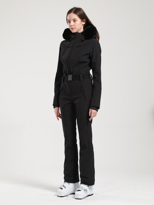 Gsou Snow Classic Damen-Skianzug „Dawn“ mit Kunstpelzbesatz