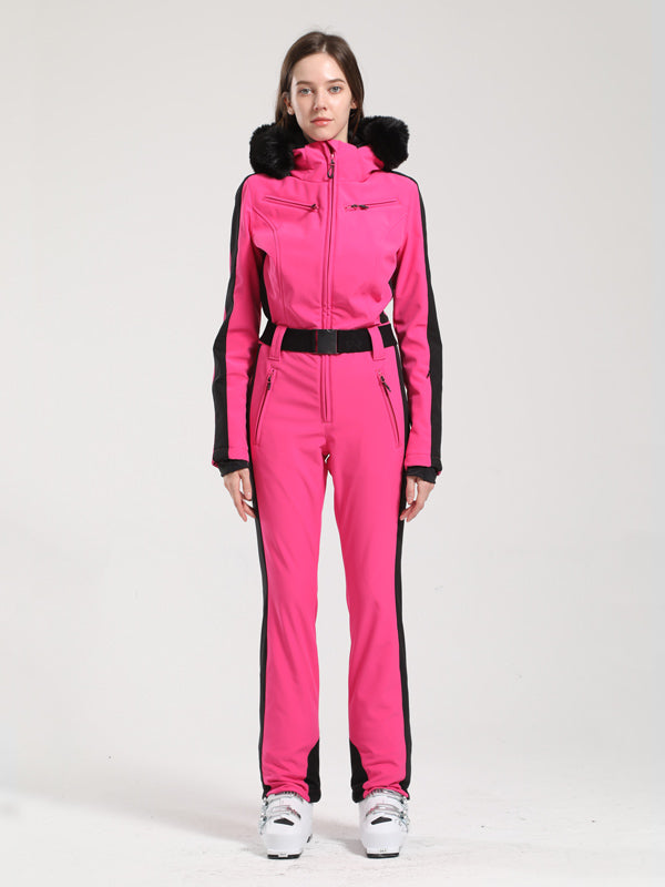 Gsou Snow Classic Damen-Skianzug „Dawn“ mit Kunstpelzbesatz