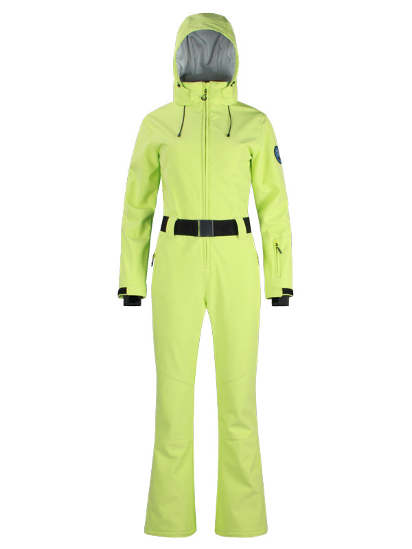 Gsou Snow Classic Damen-Skianzug mit Gürtel und ausgestelltem Bein