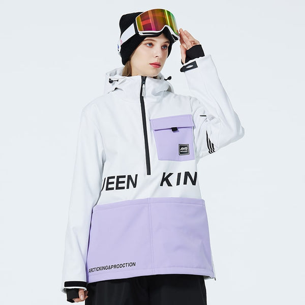 Mountain Peak SnowGuard Damen-Anorakjacke mit halbem Reißverschluss