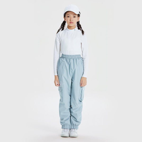 Kinder-Jogginghose aus Funktionskleidung mit hohem Bund, Cargohose und Schneehose