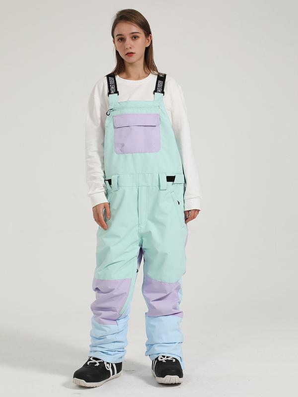 Gsou Snow Mountain Discover Colorblock Ski-Latzhose für Damen