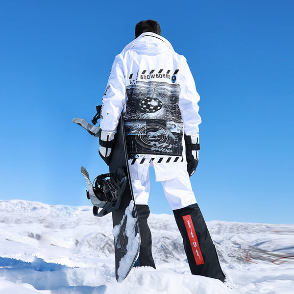 LTVT Unisex Snow Addict Street Fashion Outdoor-Jacke & Hose Set für Damen und Damen
