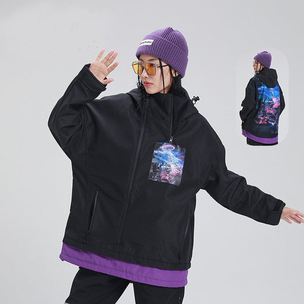 Trendige Damen-Thermoanorak-Schneejacke