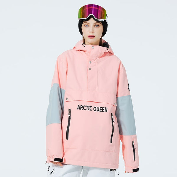 SnowCrest FrostTrek Anorakjacke für Damen mit halbem Reißverschluss