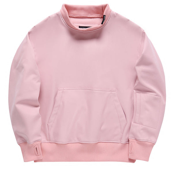 Damen Freestyle Rundhalspullover mit Kängurutasche aus Fleece