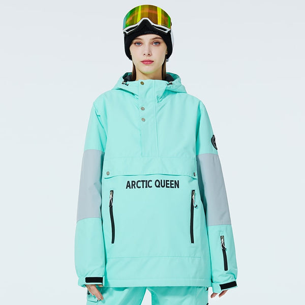 SnowCrest FrostTrek Anorakjacke für Damen mit halbem Reißverschluss