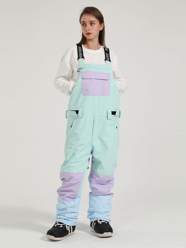 Gsou Snow Mountain Discover Colorblock Ski-Latzhose für Damen