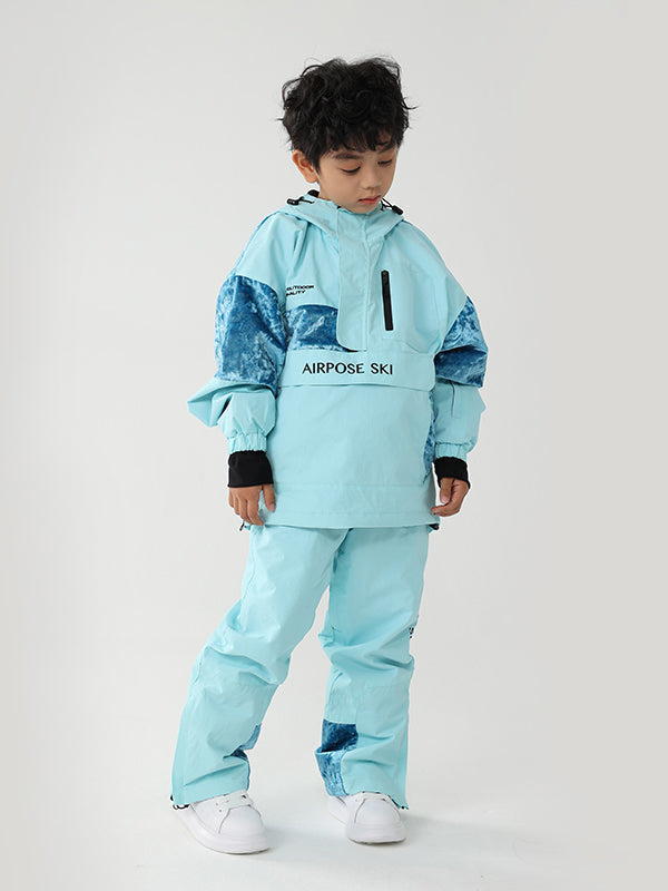 Air Pose Kinder-Cargo-Schneejacke und -hose mit Blumenmuster