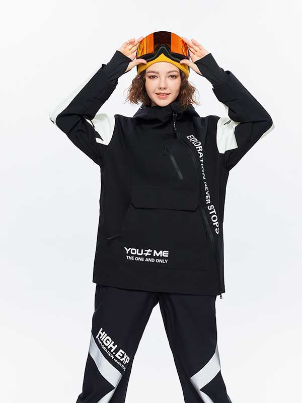 High Experience Damen-Freestyle-Skijacke mit diagonalem Reißverschluss und durchgehendem Reißverschluss