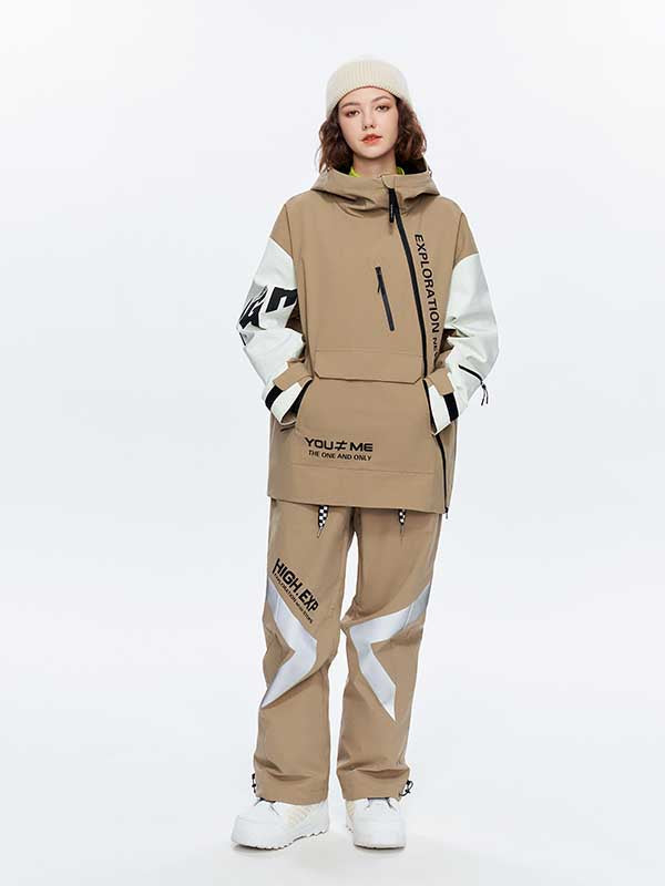 High Experience Damen-Freestyle-Skijacke mit diagonalem Reißverschluss und durchgehendem Reißverschluss
