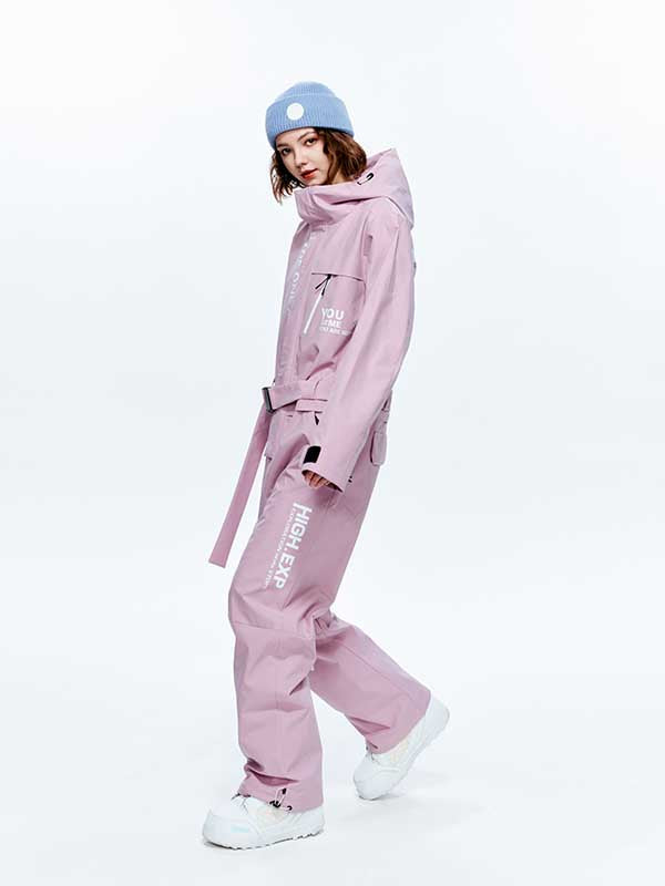 Damen High Experience Checkerboard Sleeve Urban Style Einteiler Snowboardanzug