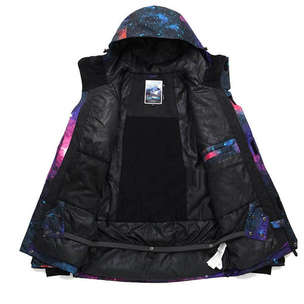 Men's Gsou Snow 10k Mountains Wolf 3D Printed Snowboard Jacket - snowshred
