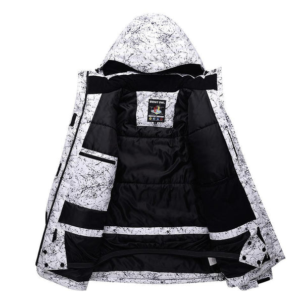 Men's Snowy Owl Mountain Waterproof Hooded Ski Jacket - snowshred