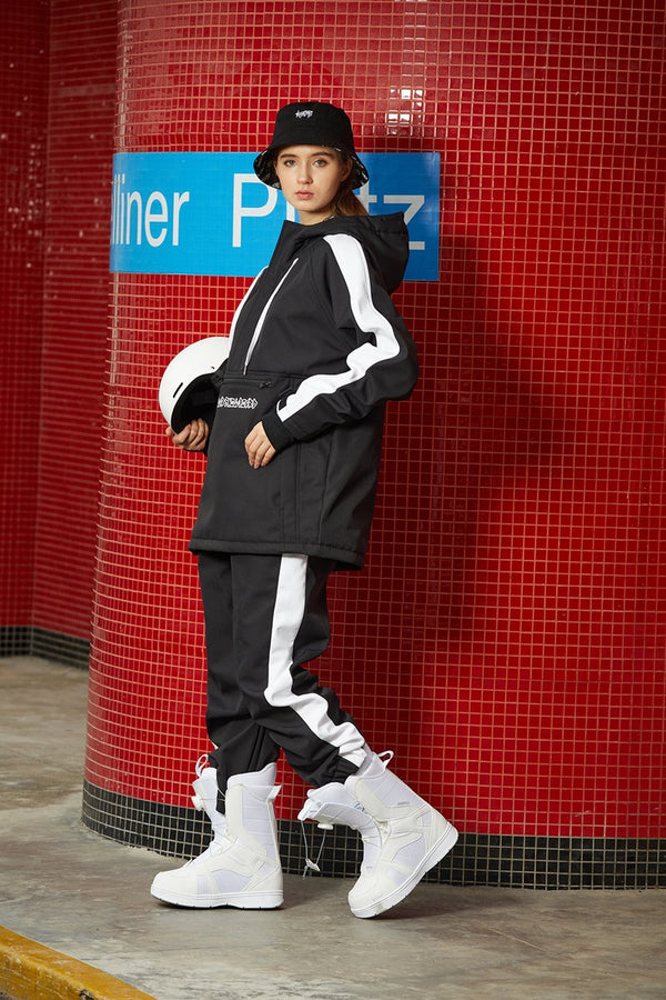 Men Unisex Flipped Young Fashion Snowboard Jackets & Pants set