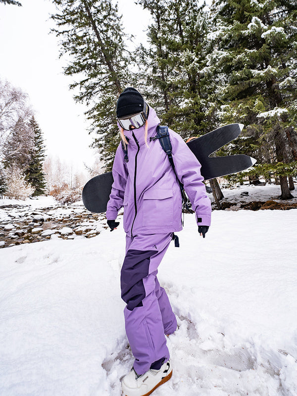 Women's Air Pose Vibrant Purple Snow Winter Snowboard Jacket