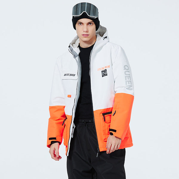 Men's Sportive Unisex Fun Spot Snow Jacket