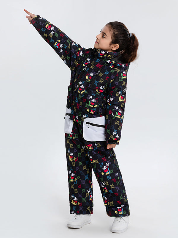Girls Arctic Queen One Piece Stylish Ski Suits Winter Jumpsuit Snowsuits