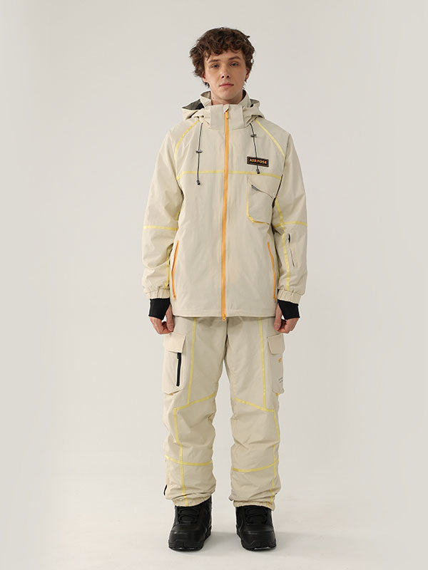 Women's Air Pose Mountain Breaker Stripe Cargo Snow Jacket & Pants