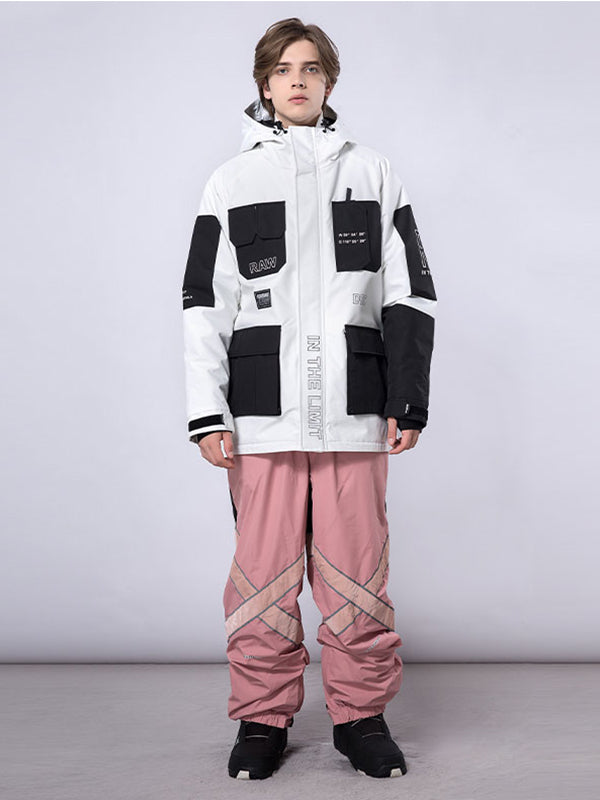 Men's RAWRWAR Winter Space Reflective Snowboard Jacket & Pants