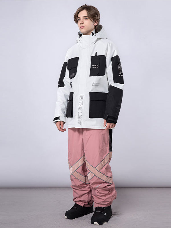 Men's RAWRWAR Winter Space Reflective Snowboard Jacket & Pants